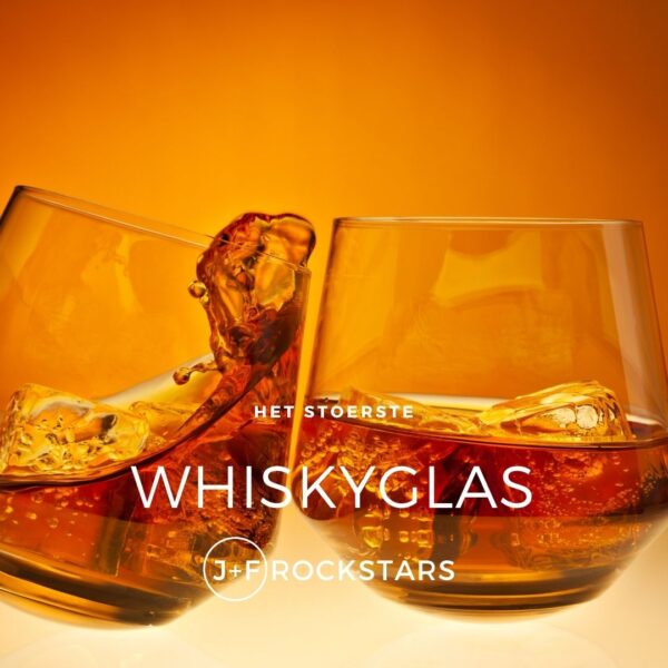 Afbeelding van glas whisky met tekst Het stoerste whiskyglas